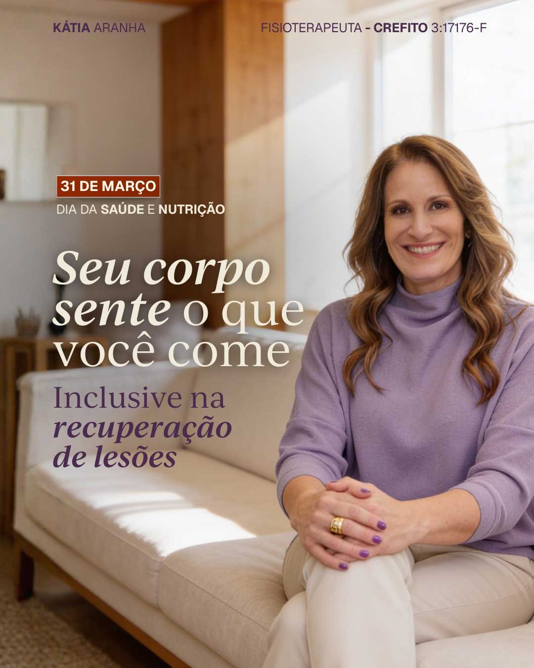 Dia da Saúde e Nutrição: seu corpo sente o que você come, inclusive na recuperação de lesões
