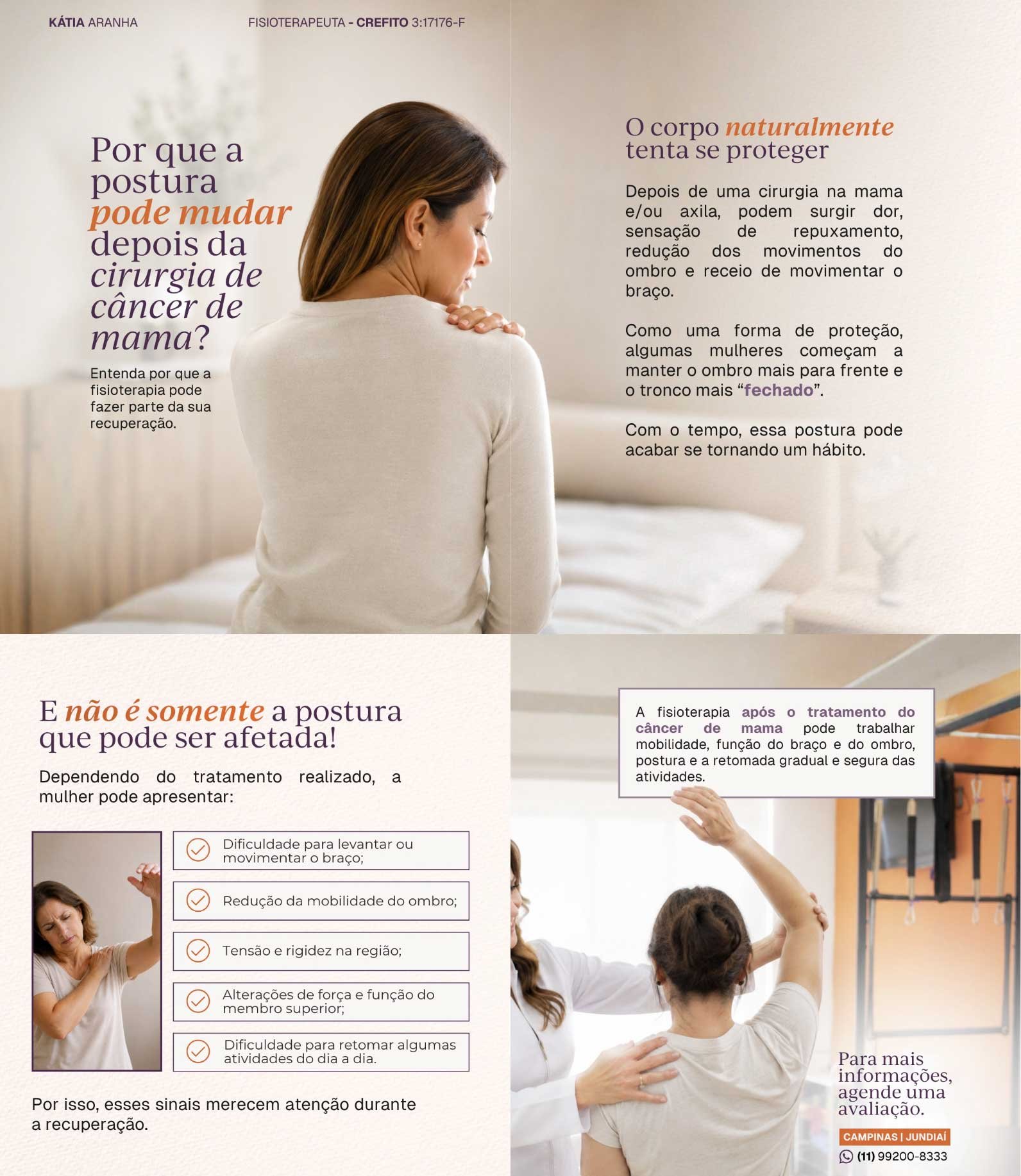 Por que a postura pode mudar após a cirurgia de câncer de mama?
